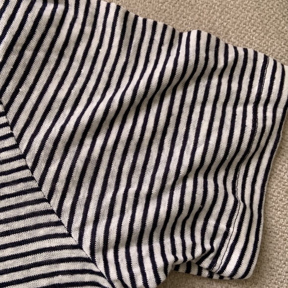 Zara 100% Linen Striped Women’s T-Shirt Large - Picture 7 of 9